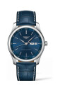 automatic-blue-dial-leather-strap-watch