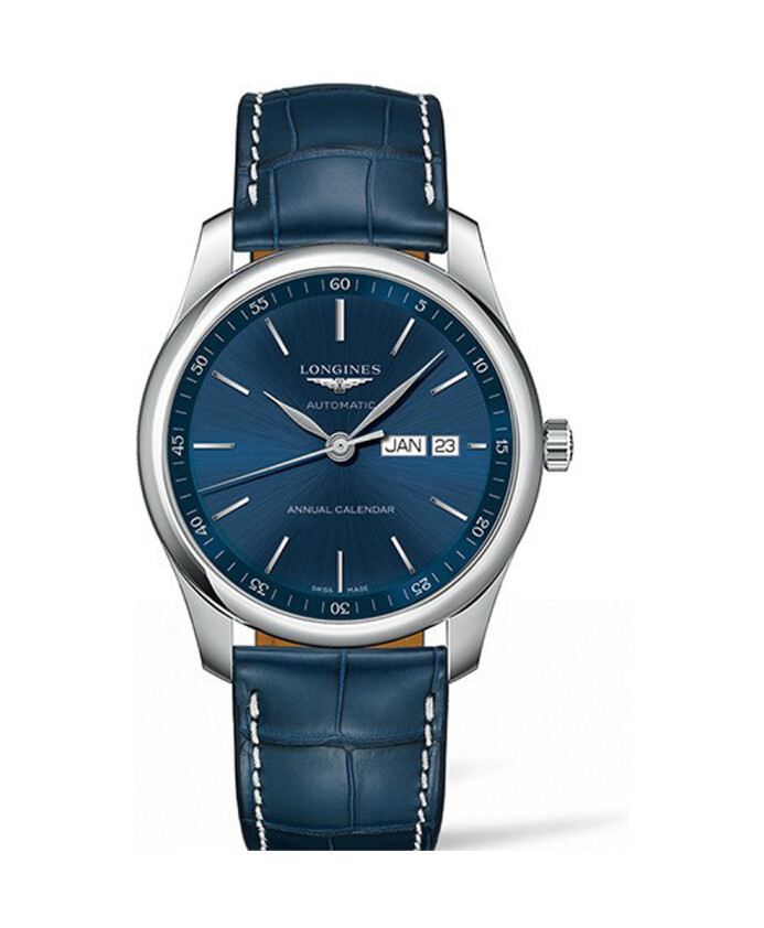 automatic-blue-dial-leather-strap-watch