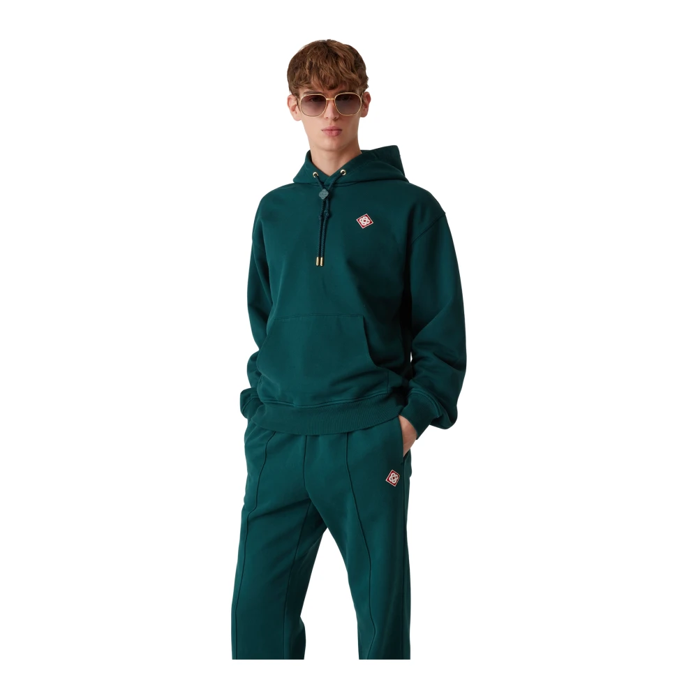 Casablanca Groene Diamant Logo Hoodie Green Heren