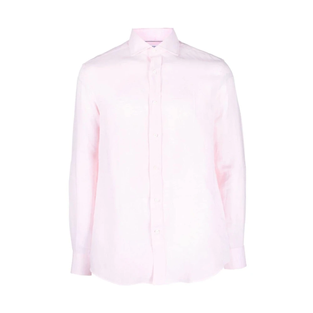 BRUNELLO CUCINELLI Lichtroze Linnen Overhemd Pink Heren