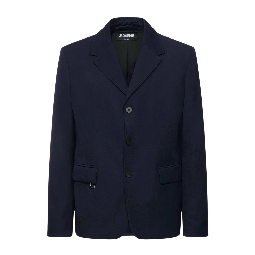 Jacquemus Viscose jas in stijlvol ontwerp Blue Heren
