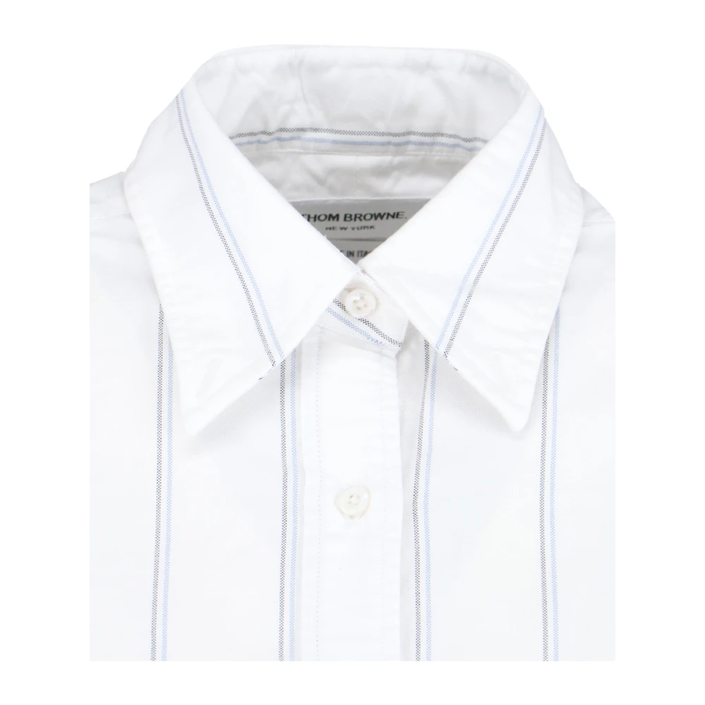 Thom Browne Witte Crop Shirt voor Vrouwen White Dames