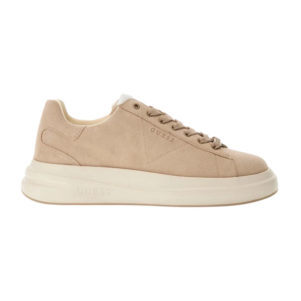 Guess Men's Beige Elba Sneaker - Sneakers - 7 Uk - Shoes