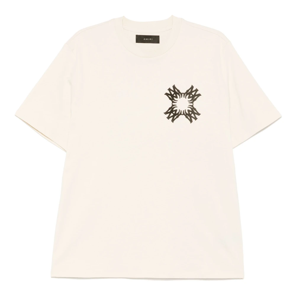 Amiri Beige Quad Monogram T-shirt Beige Heren