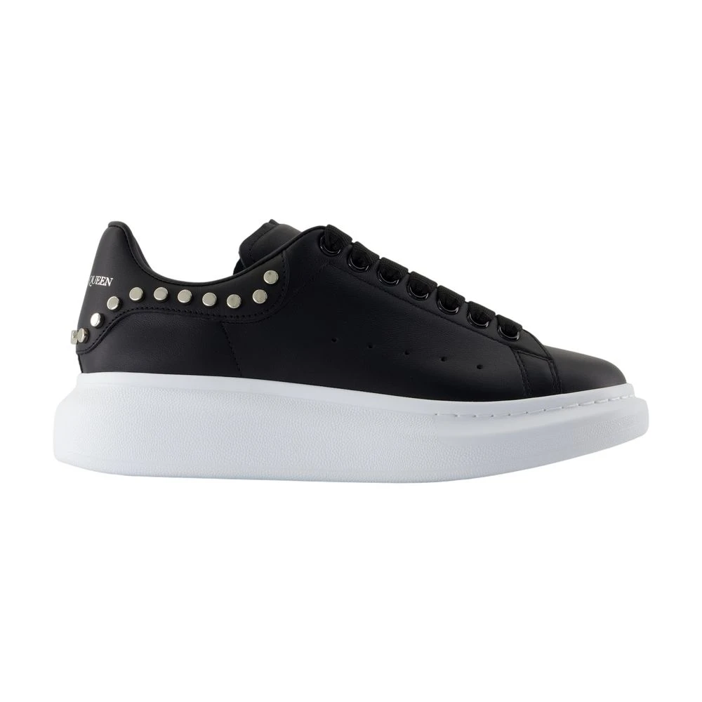 Alexander Mcqueen Men's Black Leather Oversize Trainers
