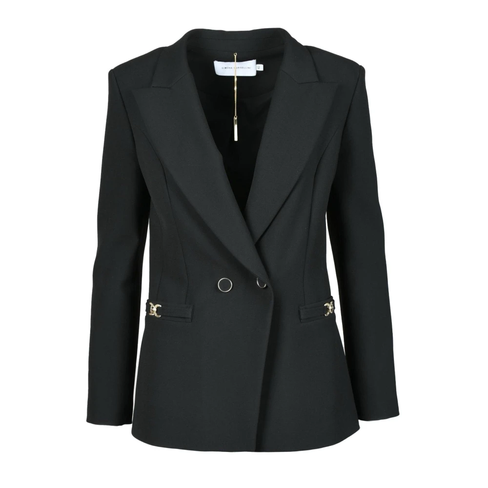 Simona Corsellini Jas Black Dames