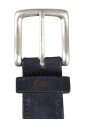 blauwe-geweven-stoffen-riem-met-logo