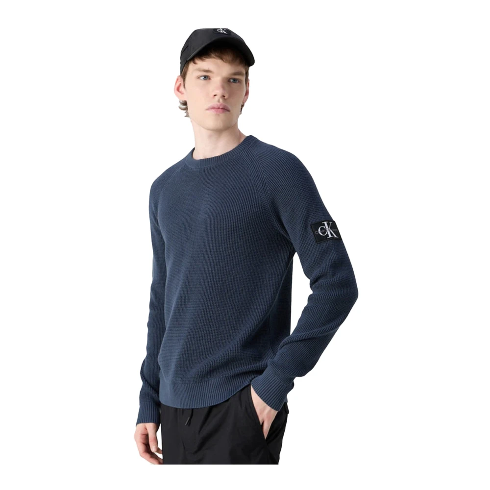 Calvin Klein Blauwe Regular Fit Sweater Blue Heren