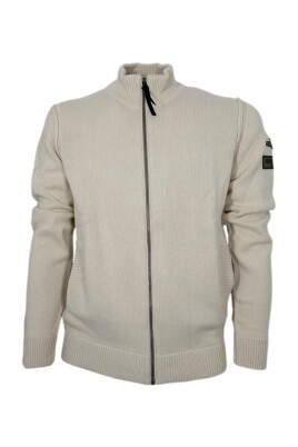 mens-full-zip-cardigan-with-dedicated-patch-beige