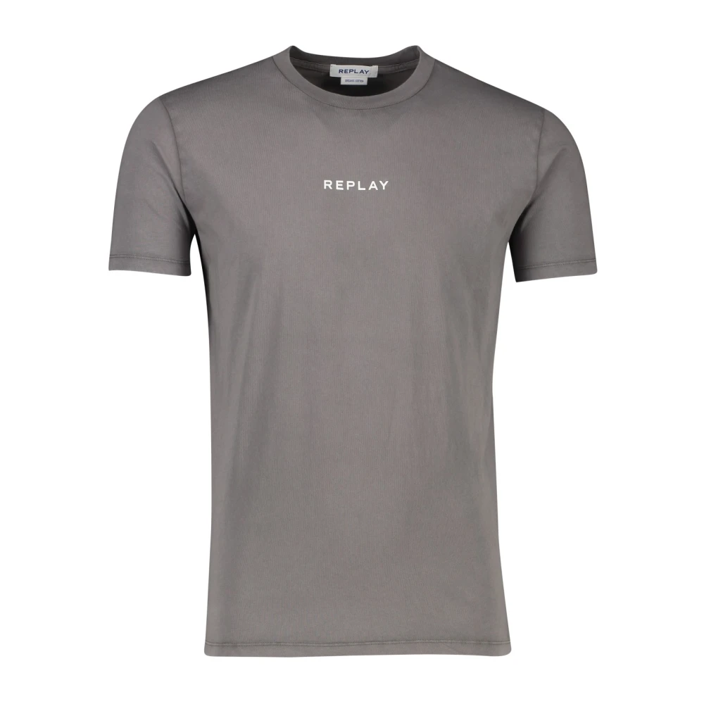 Replay Grijs T-shirt met Ronde Hals van Katoen Gray Heren