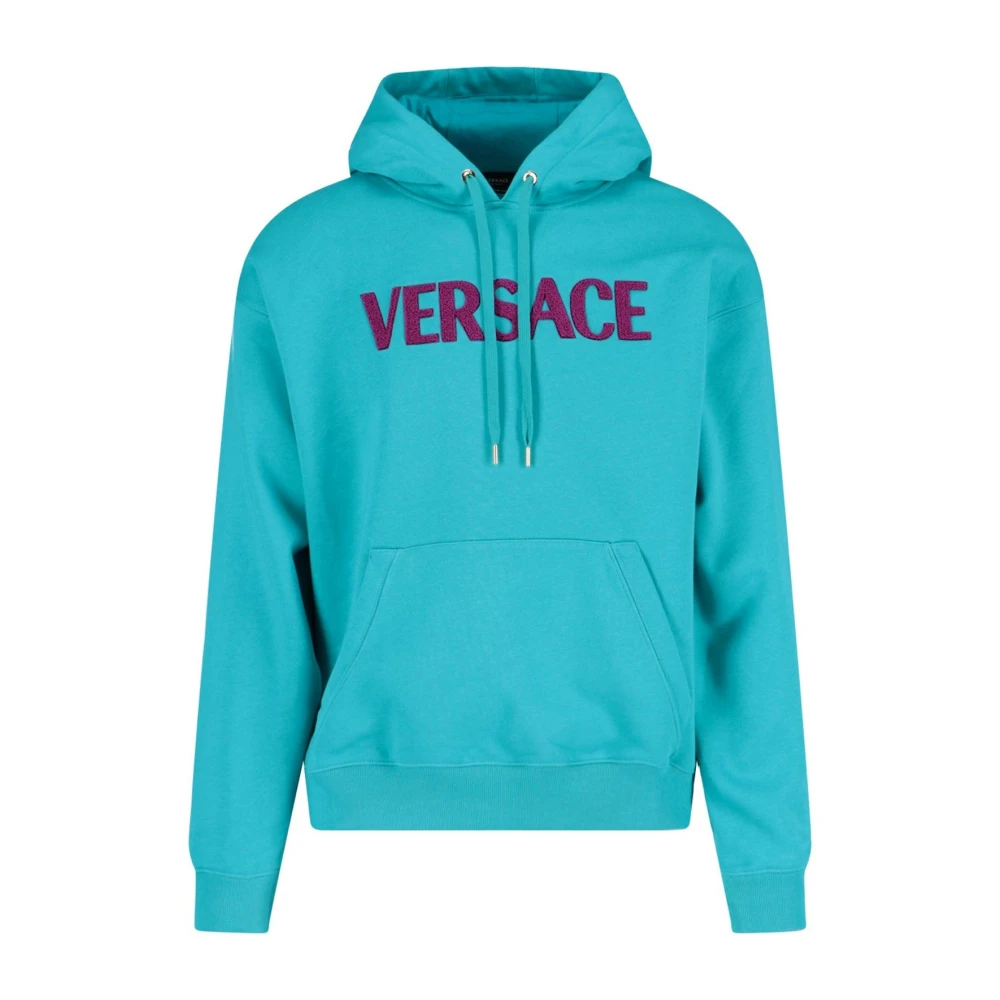 Versace Grön Bomull Logo Sweatshirt Green, Herr