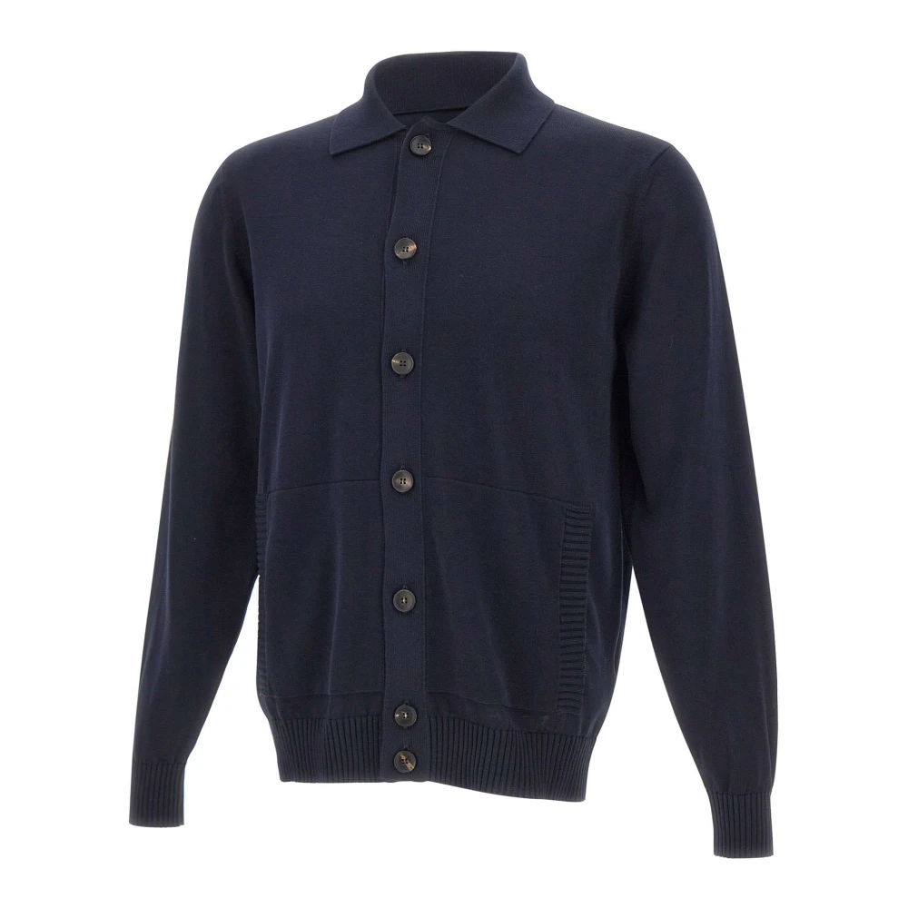 Filippo De Laurentiis Blue Cardigan - Male - Cardigans - 4XL - Knitwear