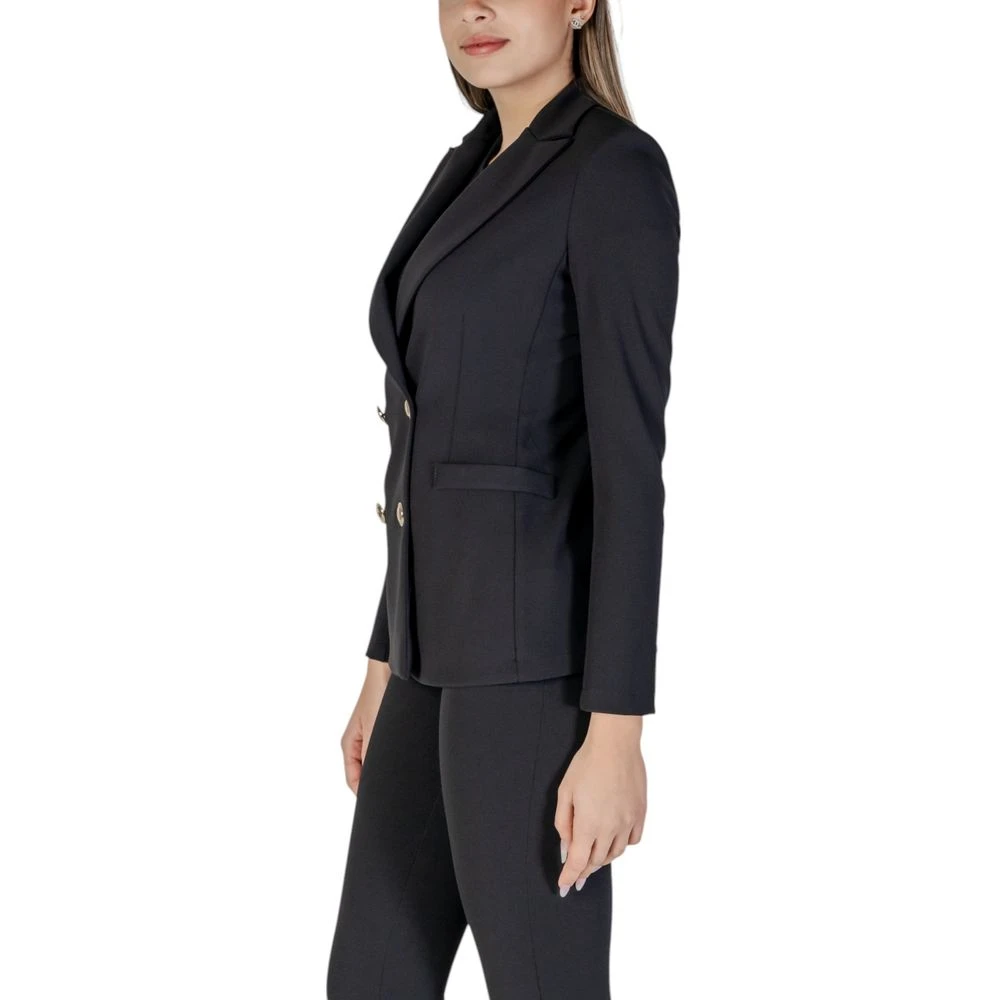 RINASCIMENTO Zwarte Polyester Damesjasje Lente Zomer Black Dames