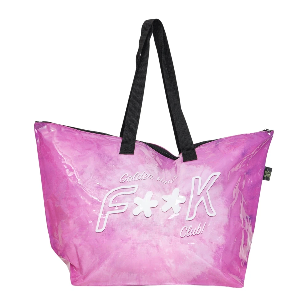 F**k Roze Shopper met Logo Ritssluiting Pink Dames