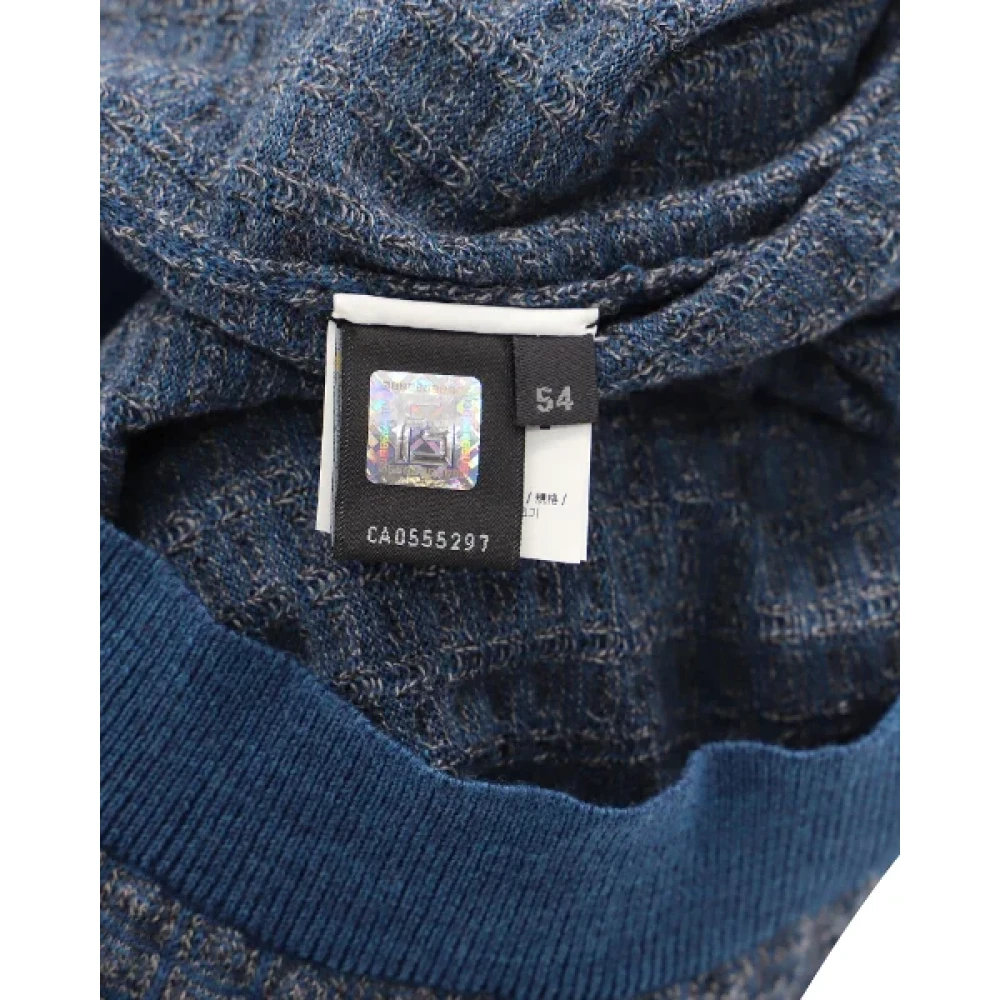 Fendi Vintage Pre-owned Wool tops Blue Heren