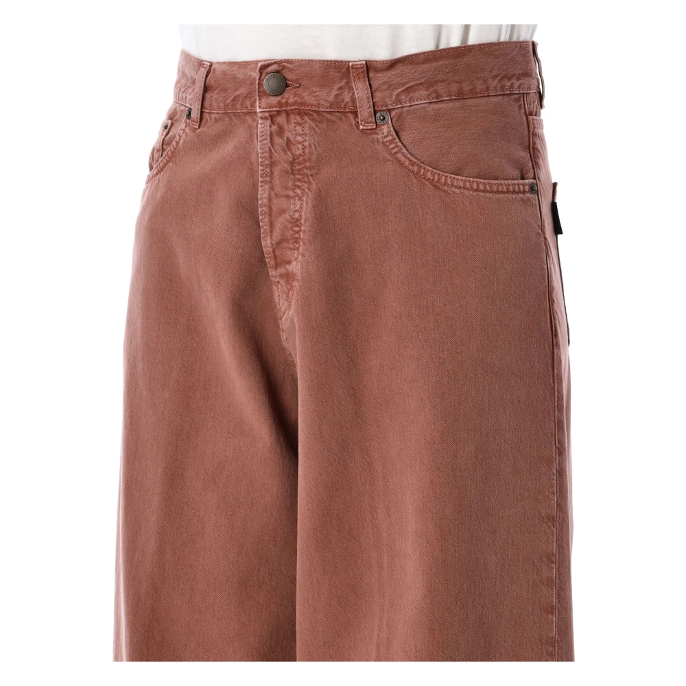 Haikure Wide-leg Brick Jeans Red Dames