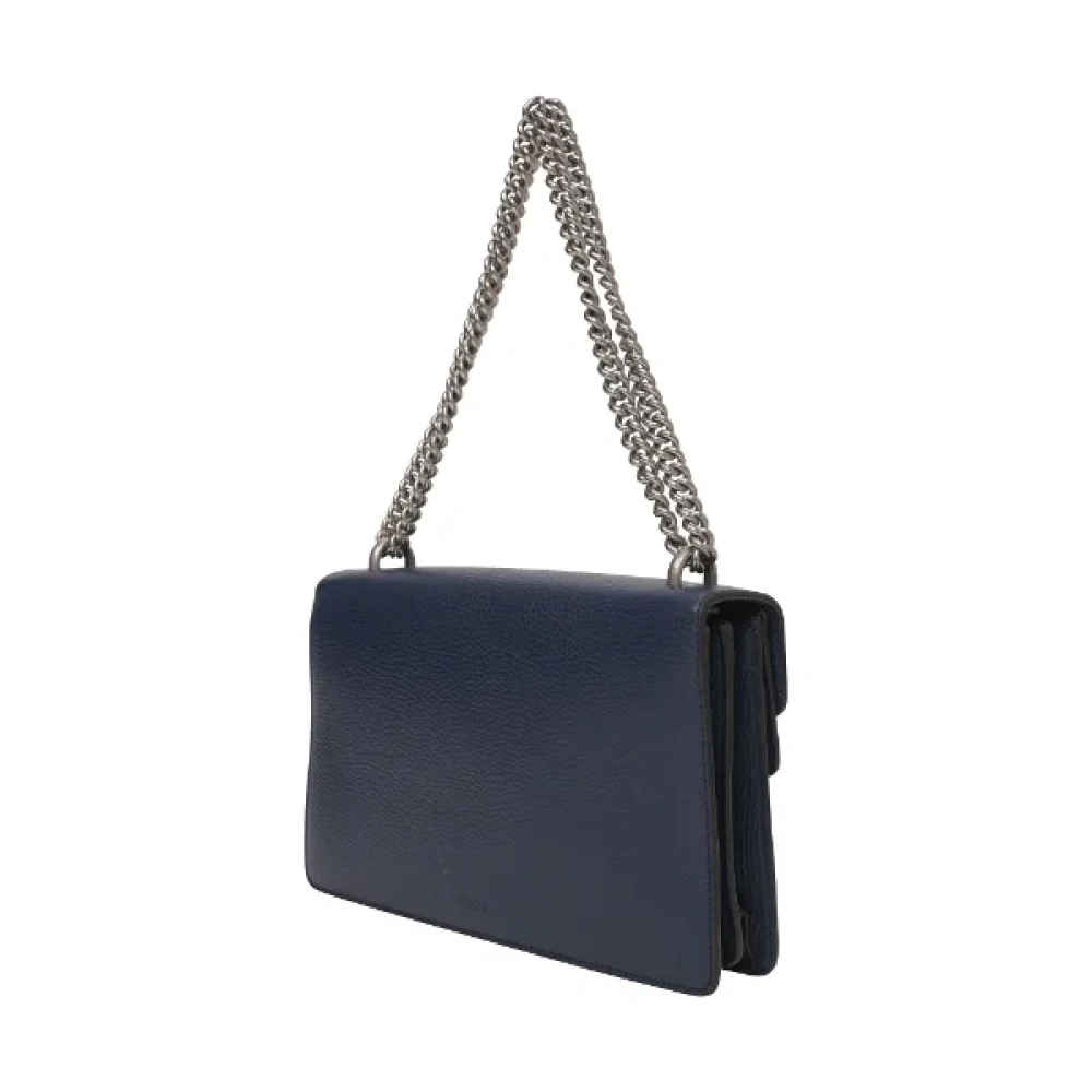 Gucci Vintage Pre-owned Leather gucci-bags Blue Dames