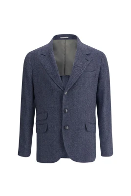 Randig Ull Blazer Jacka