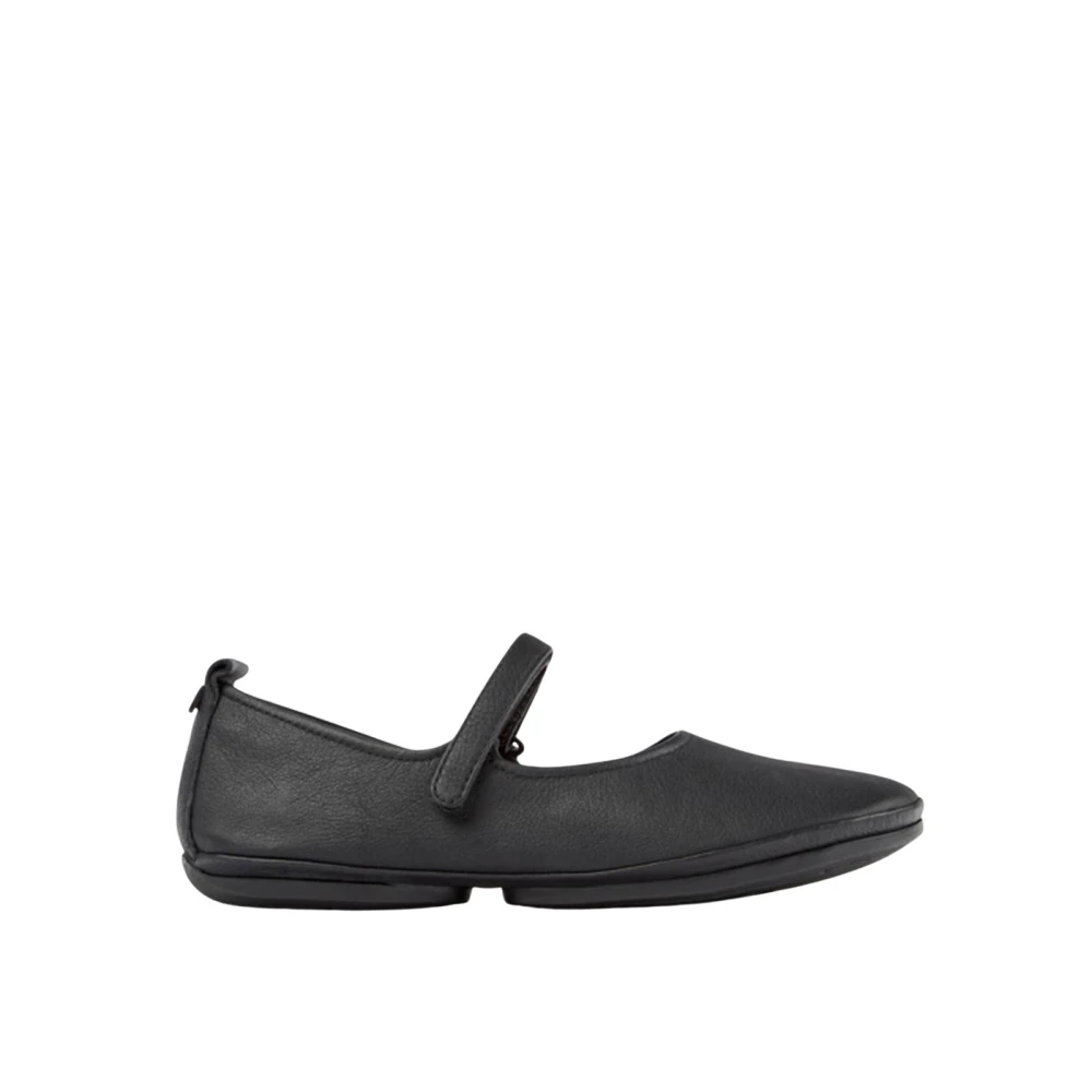 Camper, Schoenen , Dames, Zwart, 37 EU, Zwarte Mary Jane Ballet Flats