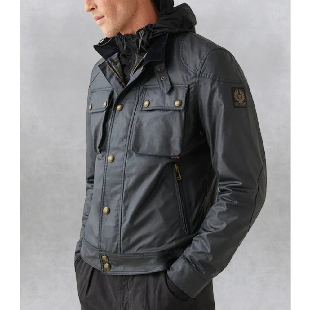 Belstaff Gewaxte jas Zwart Black Heren