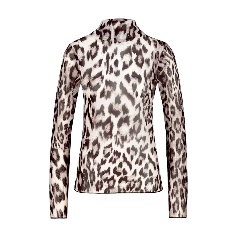 Monari Lange Mouw Pullover Top Black Dames