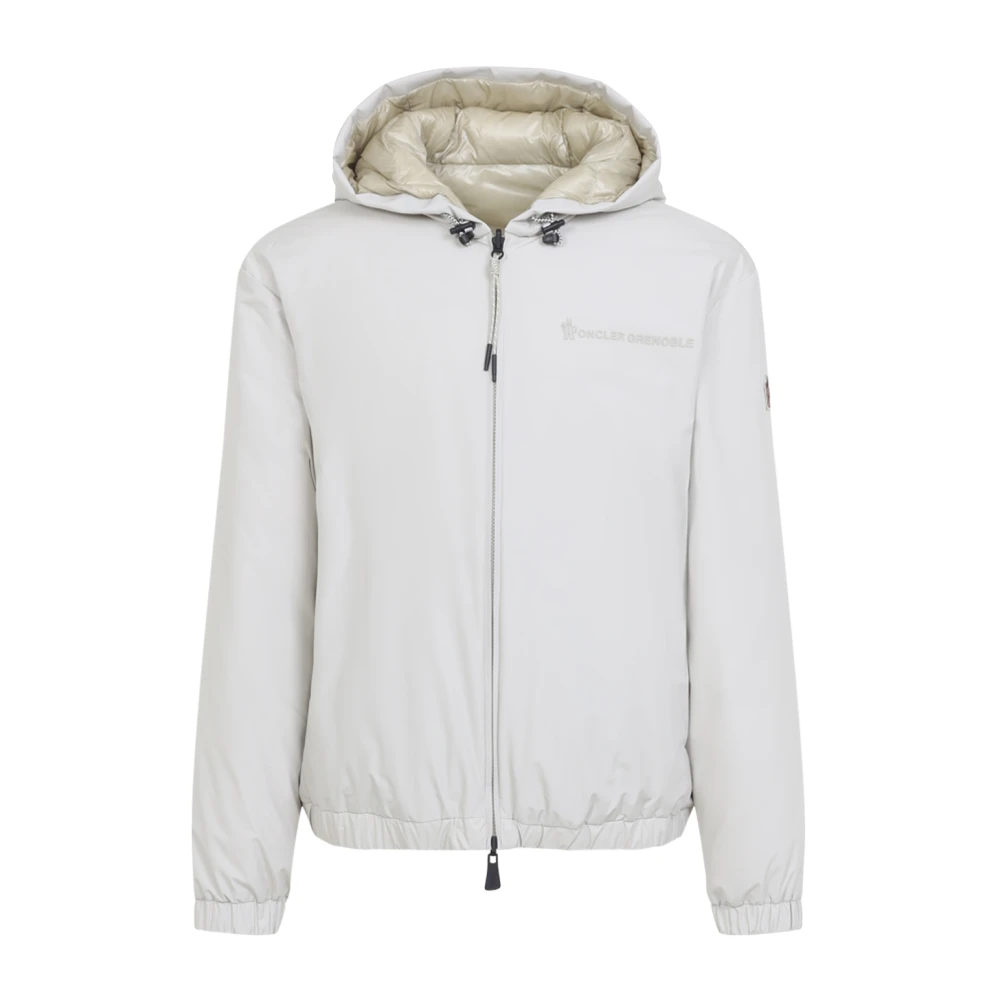 Moncler Men's Beige Winter Jackets, L, Berguns Bomber Jacket