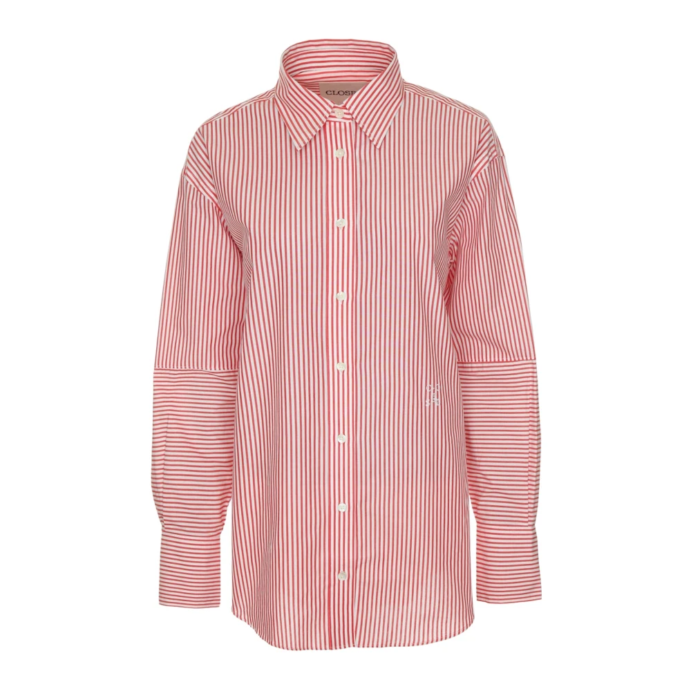 Closed Relaxed Fitted Shirt met puntkraag Pink Dames