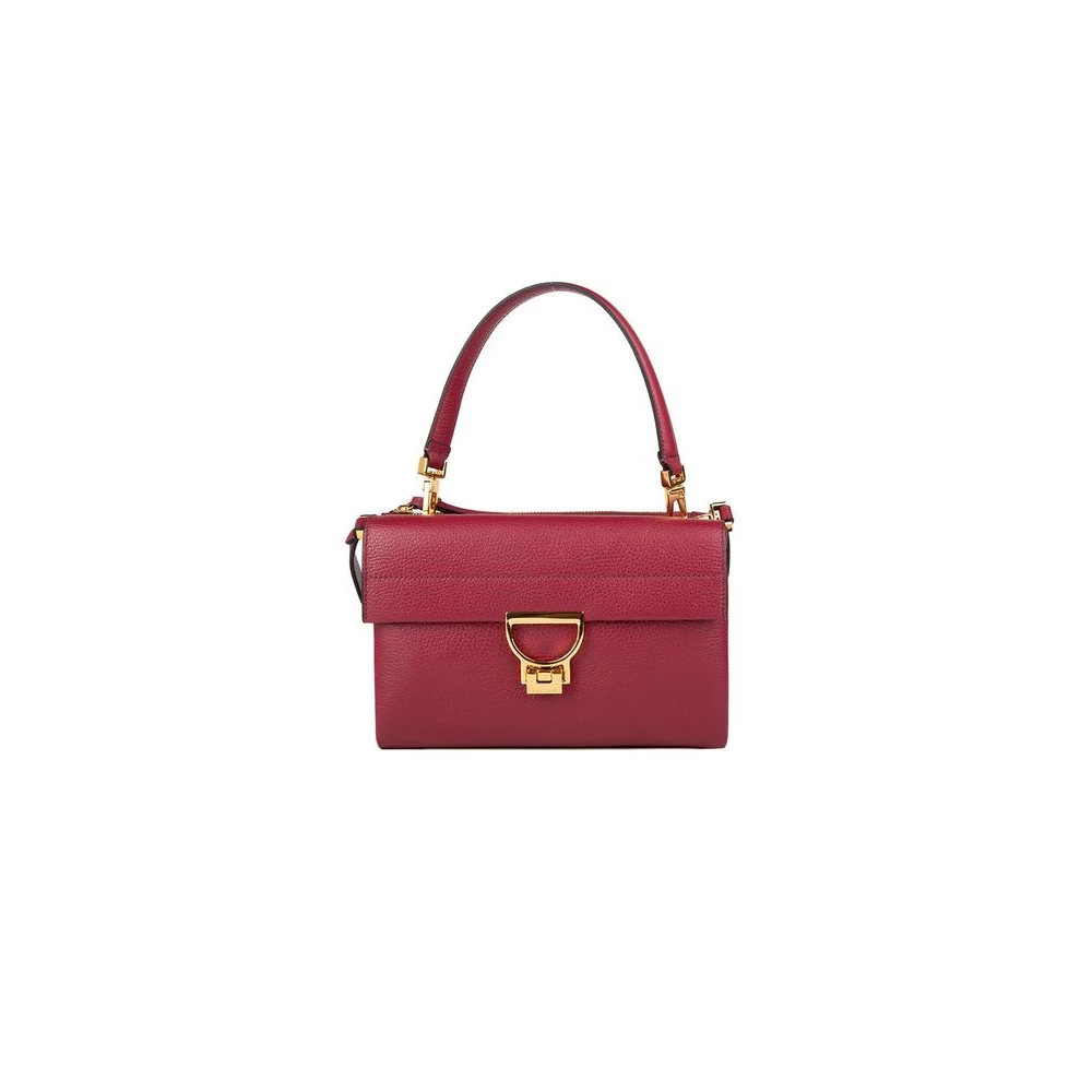 Coccinelle Red Handbags, Female, One Size, Arlettis Handbag Grained Leather