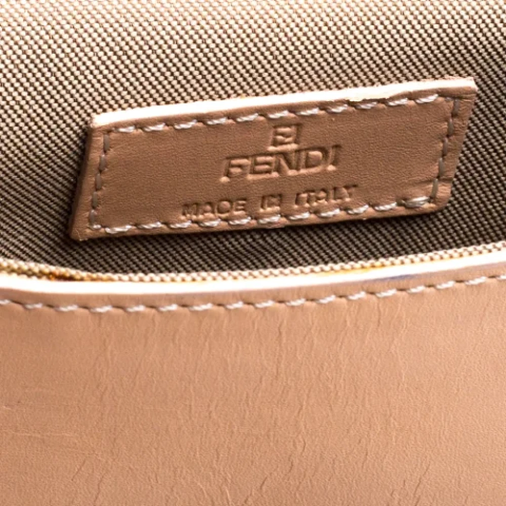 Fendi Vintage Pre-owned Leather home-office Beige Dames