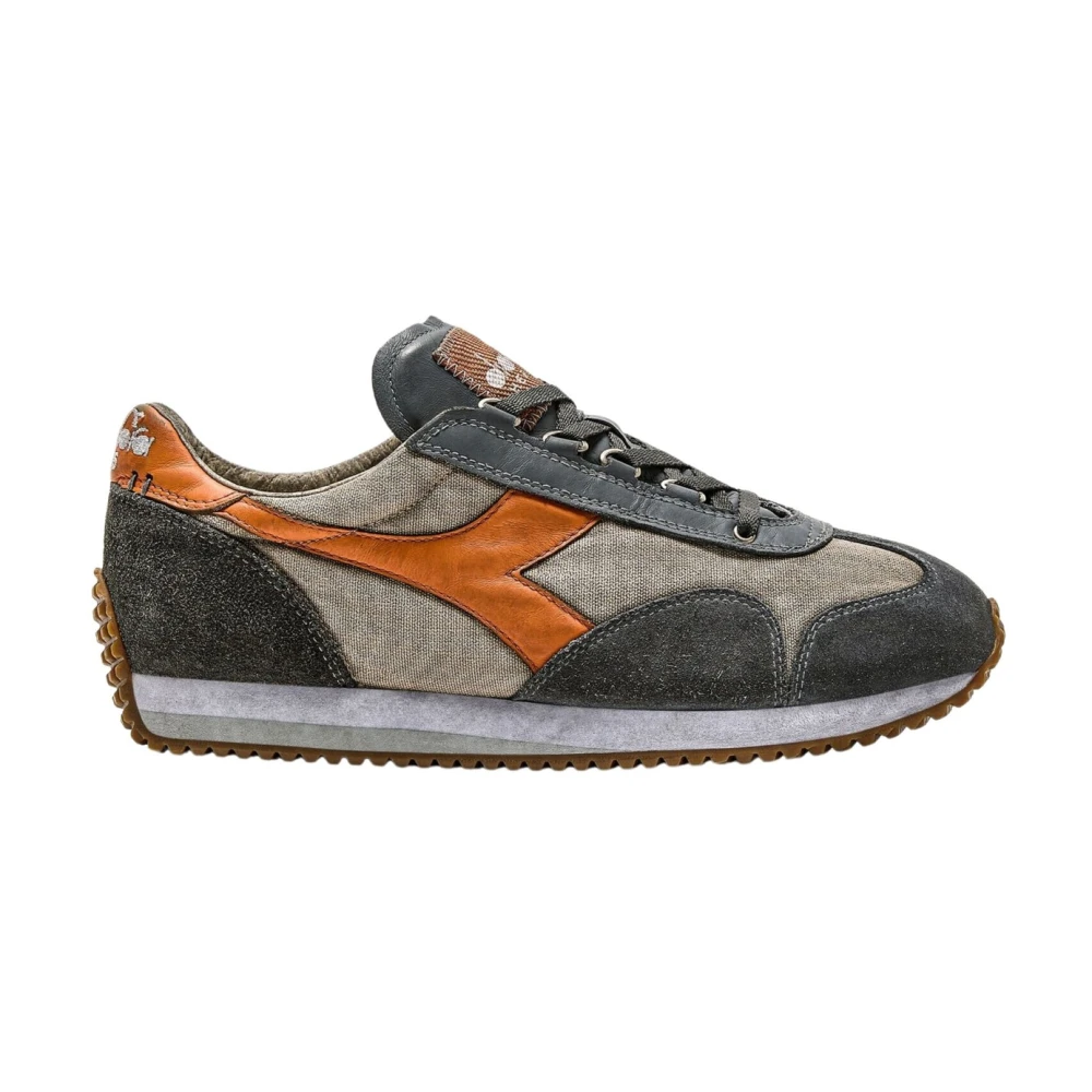 Diadora Men's Multicolor Stone Wash Evo Canvas Trainers - Sneakers - 12 Uk - Shoes