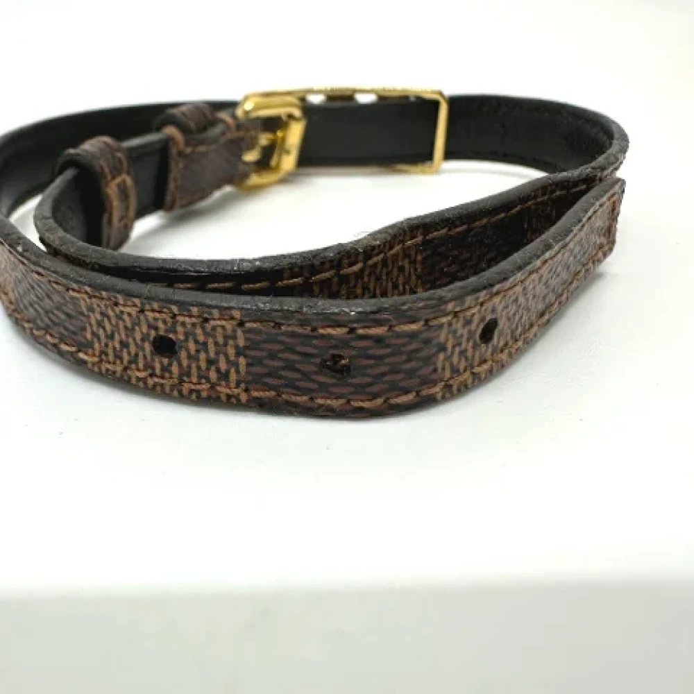 Louis Vuitton Vintage Pre-owned Cotton belts Brown Dames