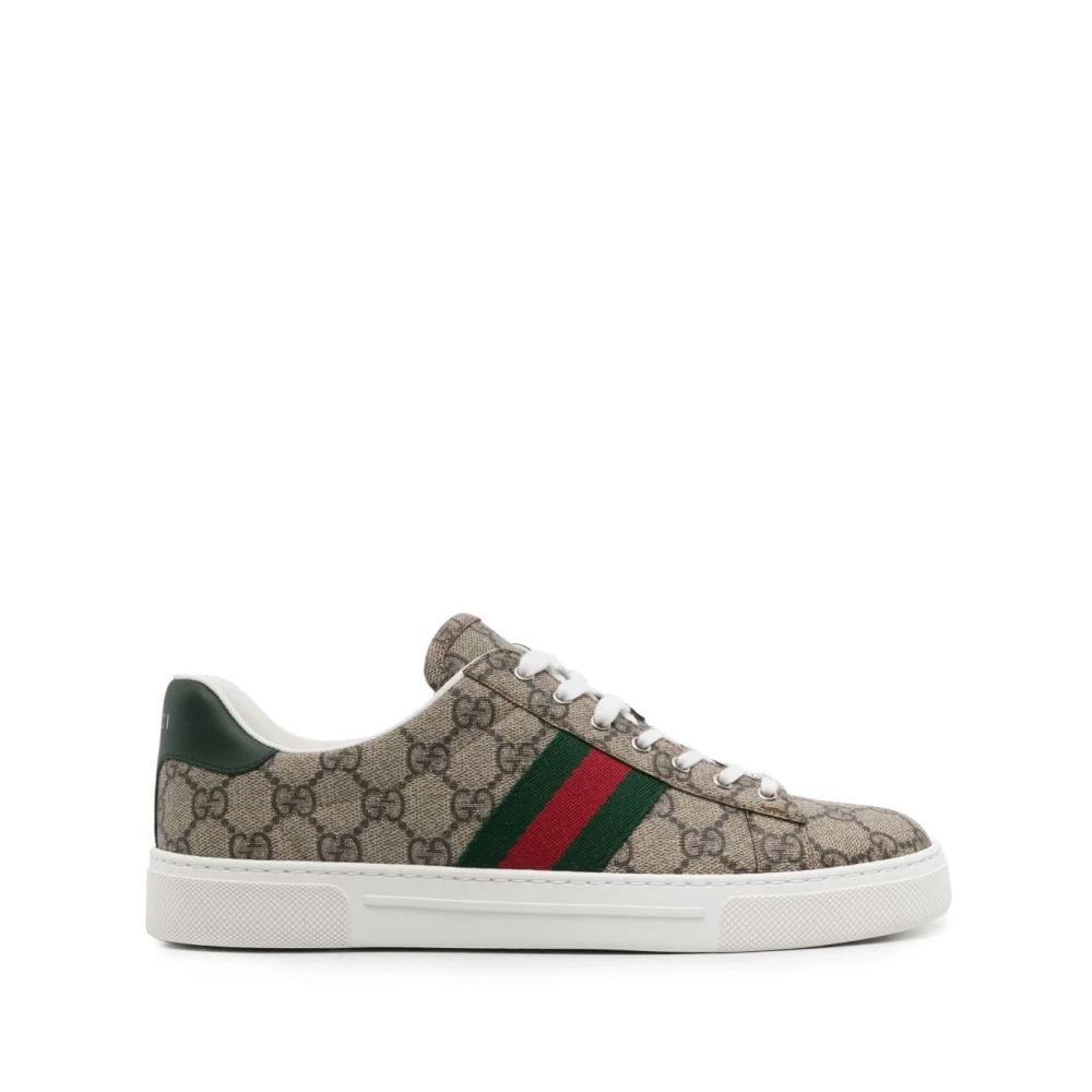 Gucci Kvinno Brun Skor Dam, 37 1/2 Eu, Läder, Ace Sneaker