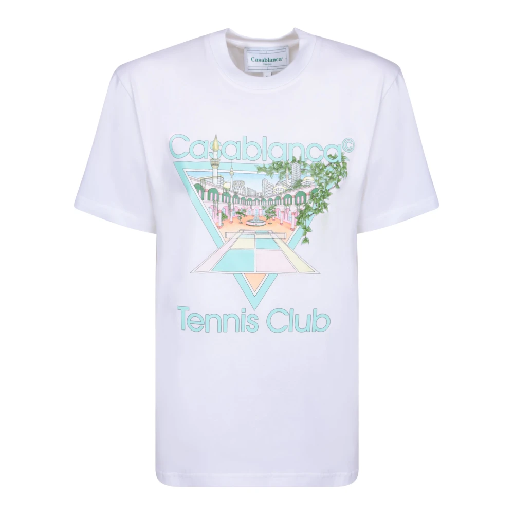 Casablanca Witte T-shirts & Polos voor vrouwen Aw23 White Dames
