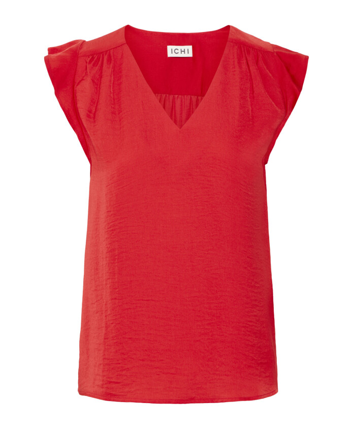 feminine-mars-red-blouse-with-ruffle-sleeves
