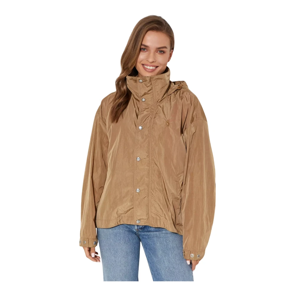 Ralph Lauren Transitional Jacket met Logo Beige Dames