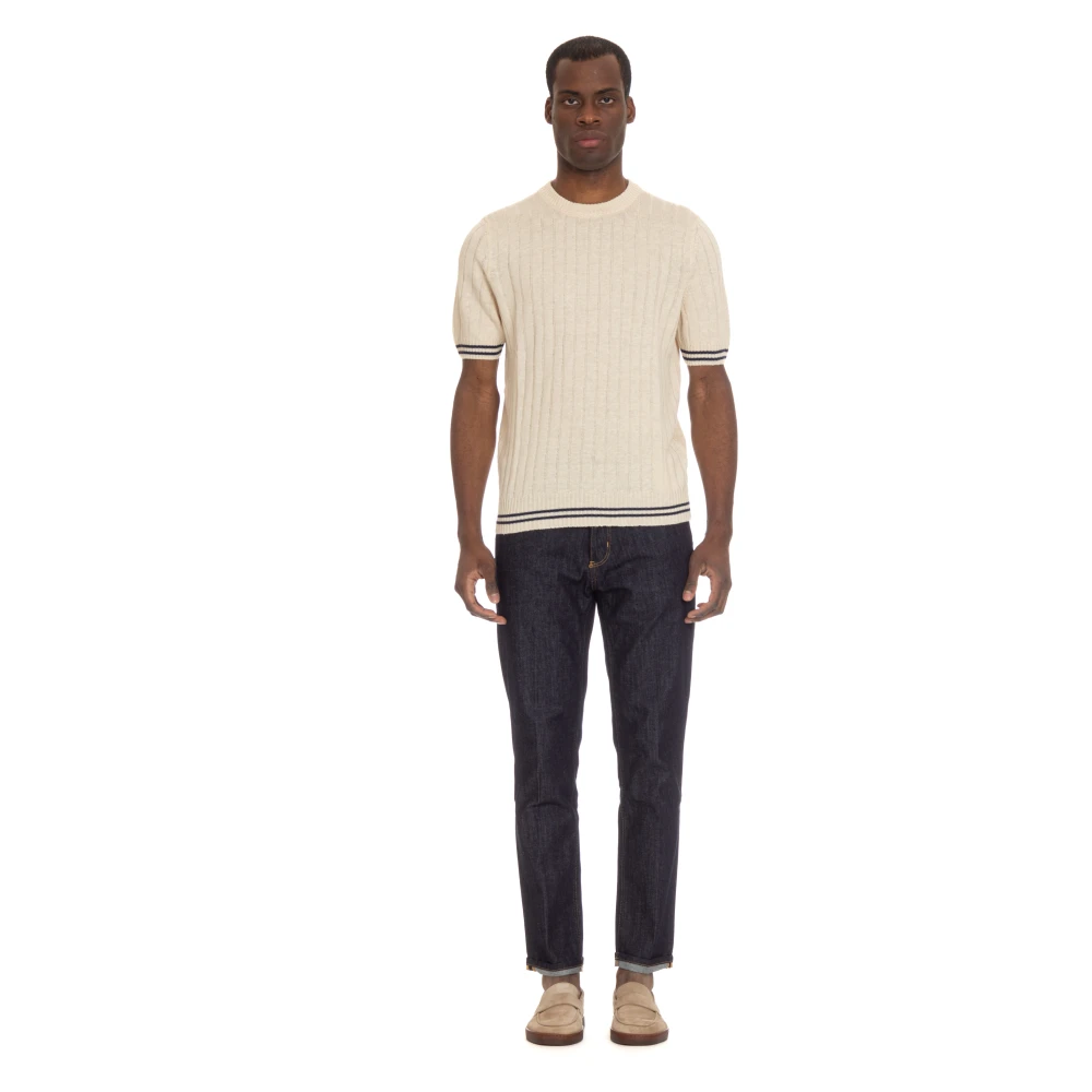 Gran Sasso Round-neck Knitwear Beige Heren