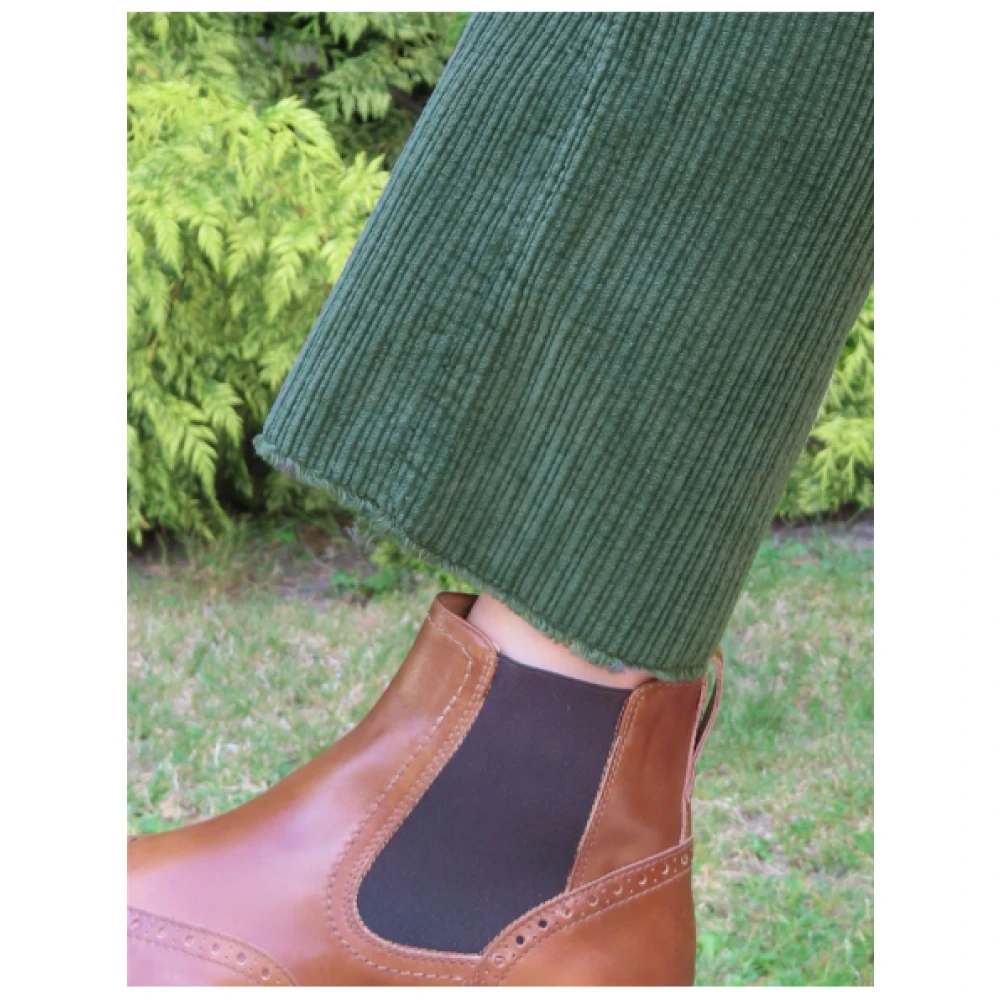 Denim Studio Salomé Corduroy Broek Green Dames