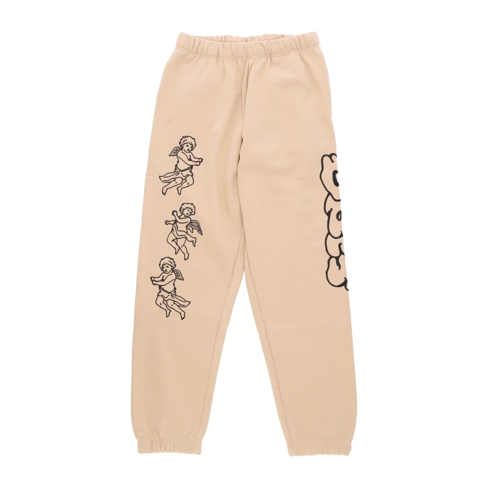 Obey Cherubs Fleece Sweatpants met zakken Beige Heren