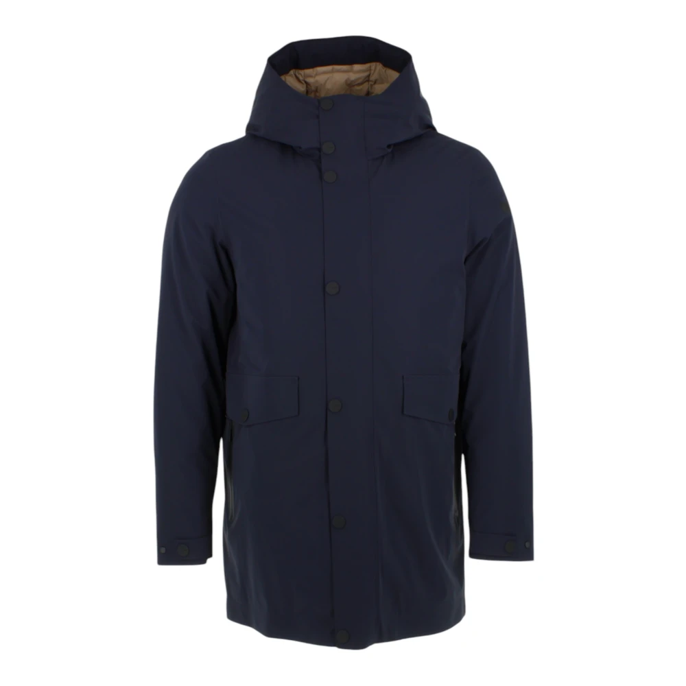 RRD Drijvende Parka Jas in Blauw Zwart Blue Heren