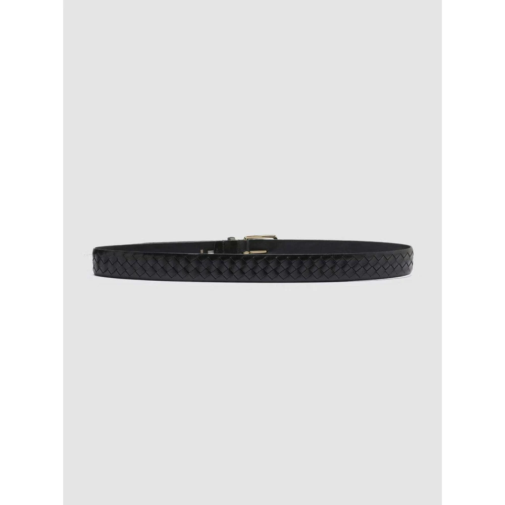 Officine Creative Stijlvolle leren riem voor mannen Black Heren
