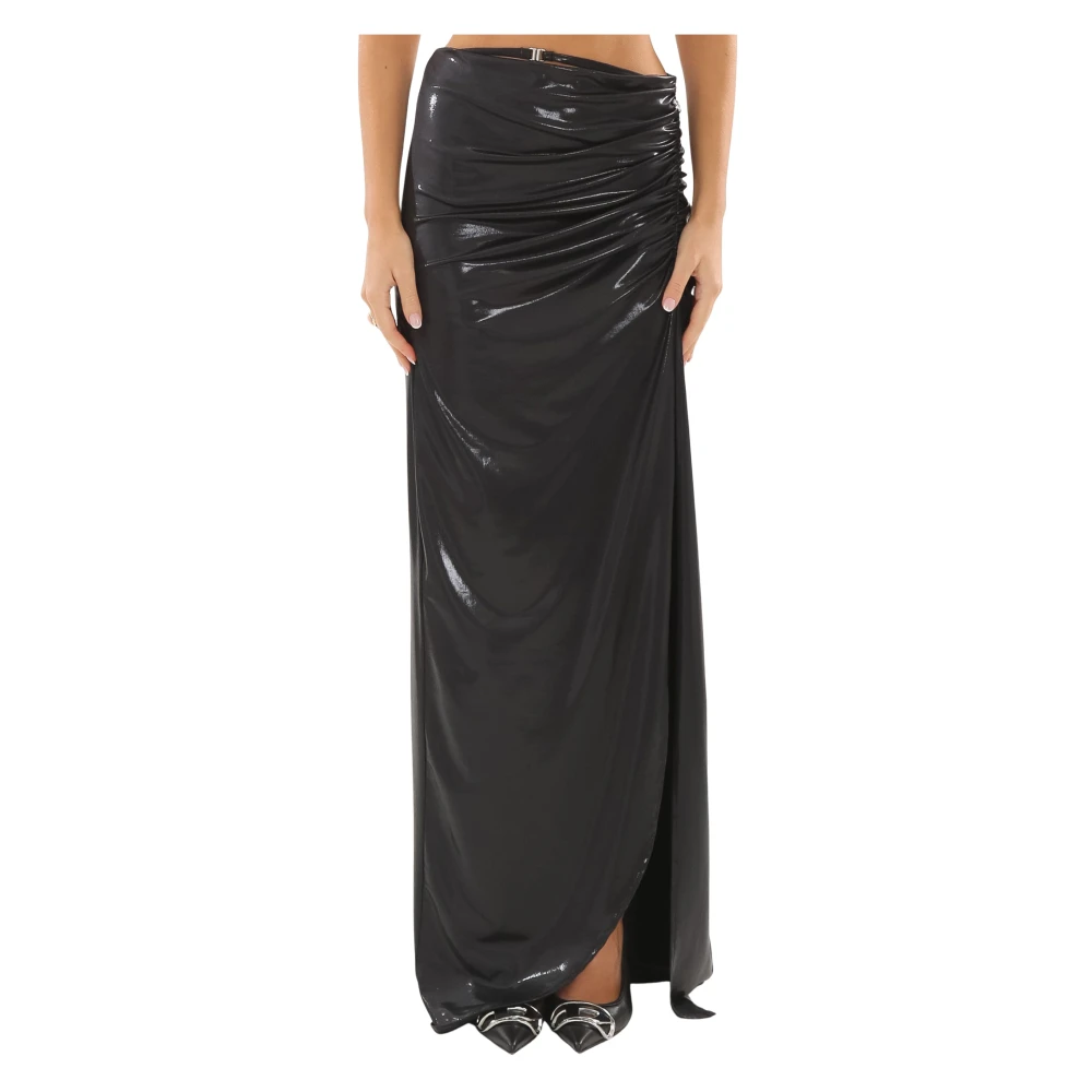 Aniye By Gelamineerde Lange Rok in 336 Black Dames