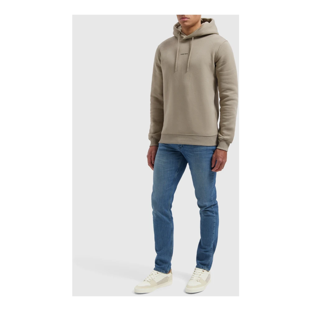 Pure Path Essential Logo Hoodie Beige Heren