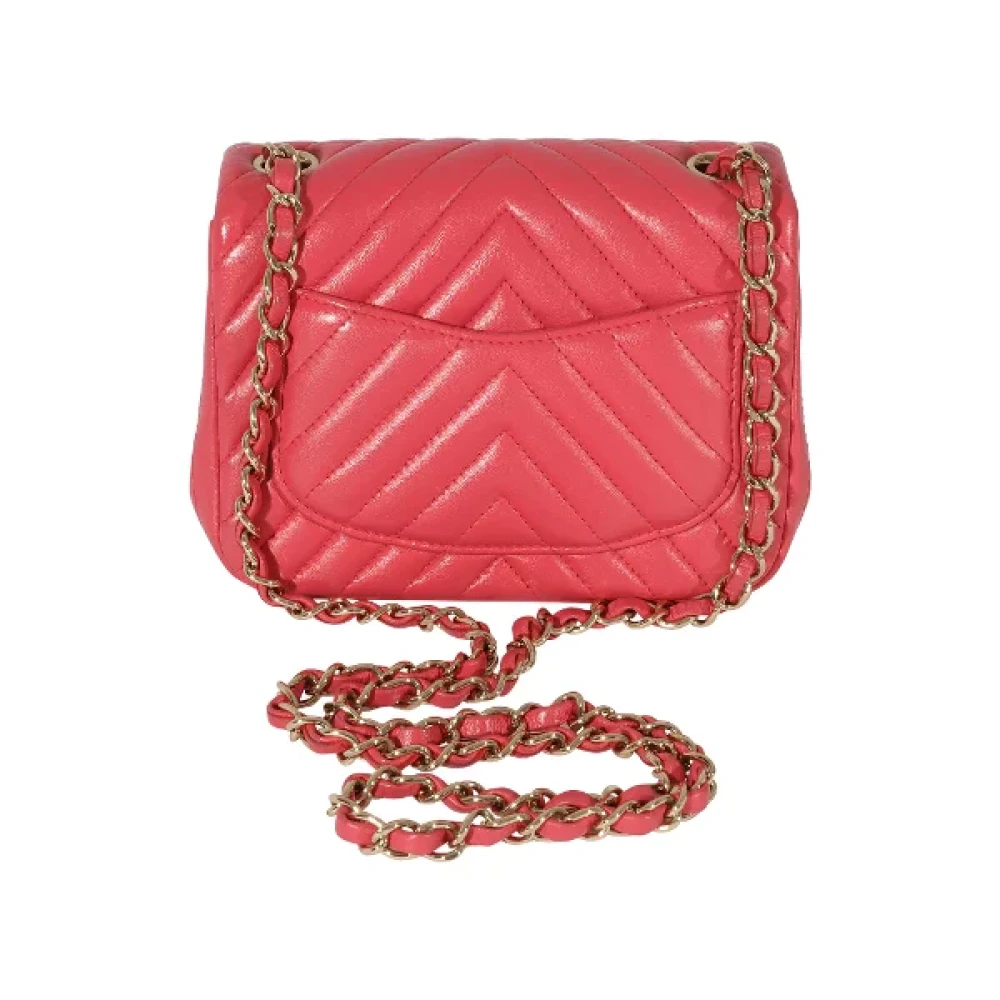 Chanel Vintage Pre-owned Leather crossbody-bags Pink Dames