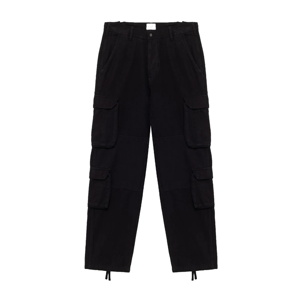 Amish Cargo Katoenen Broek in Zwart Black Heren