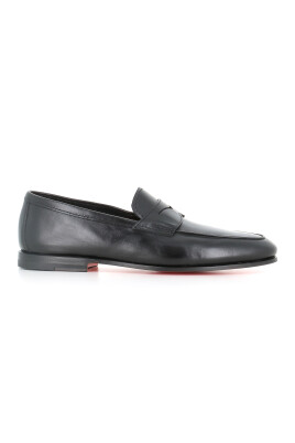 black-leather-loafer-shoe