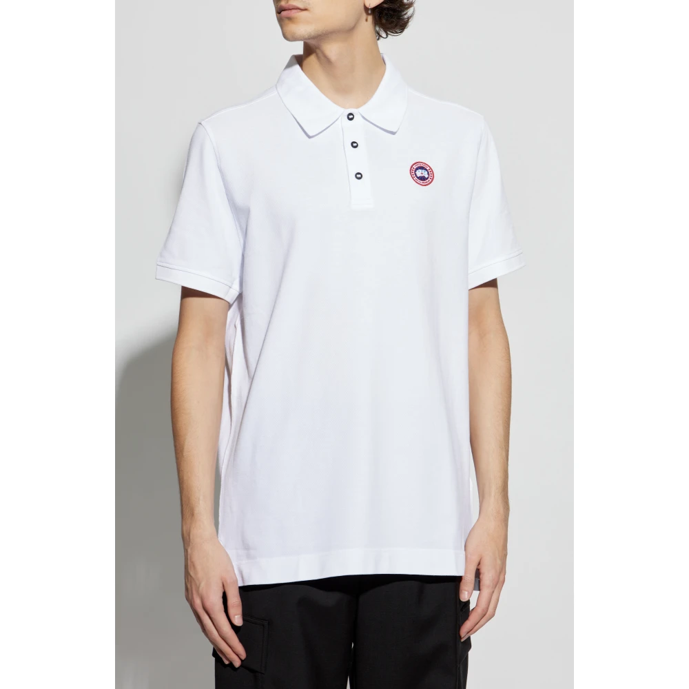 Canada Goose Polo met logopatch White Heren