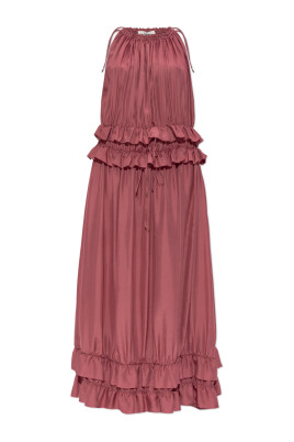 silk-dress-with-ruffles