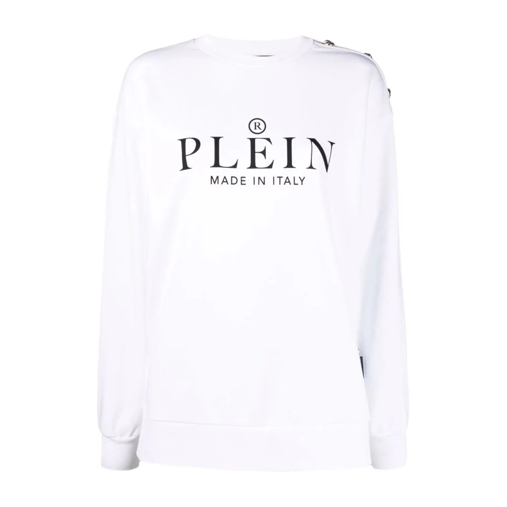 Philipp Plein Witte Casual Sweater met Oversized Pasvorm White Dames