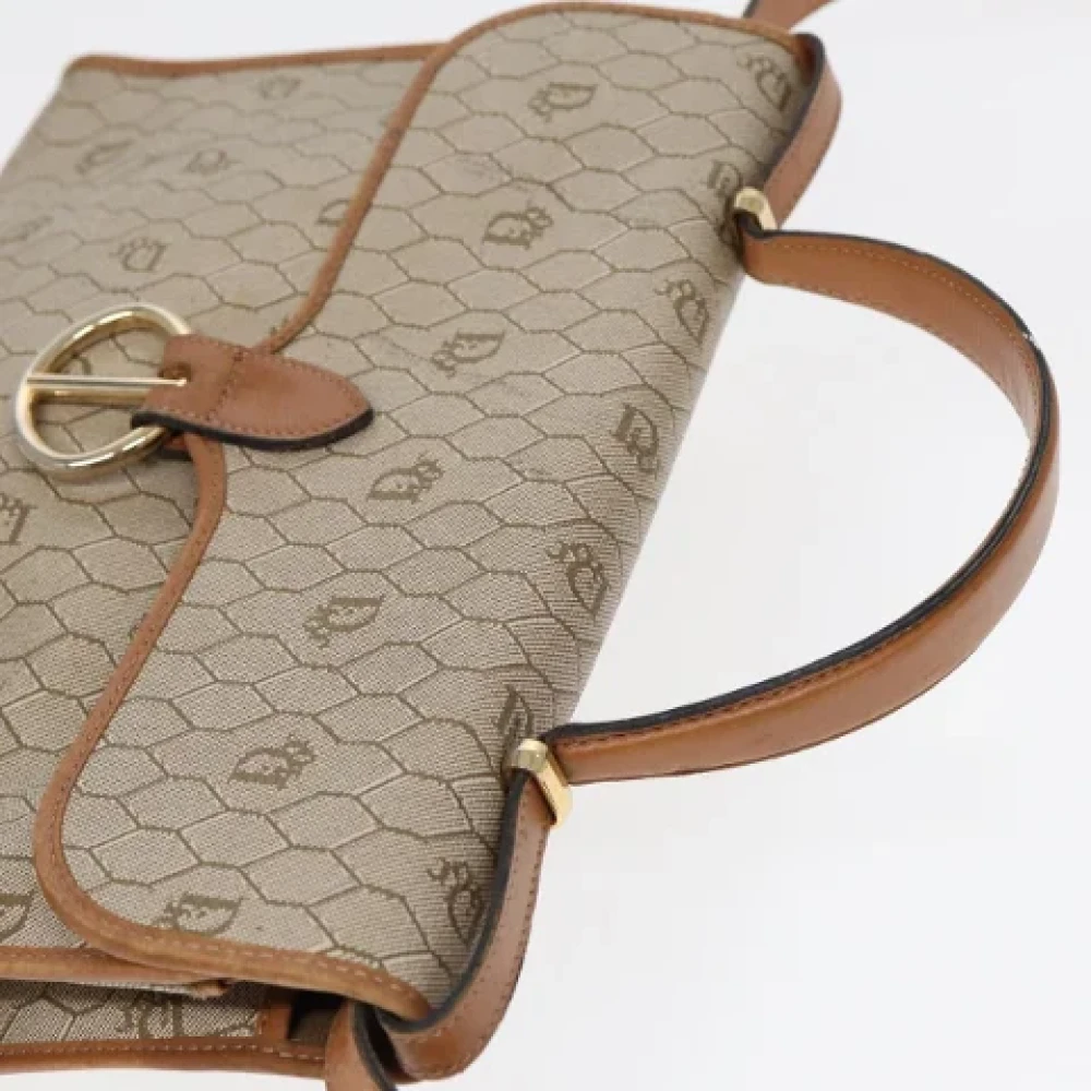 Dior Vintage Pre-owned Canvas dior-bags Beige Dames