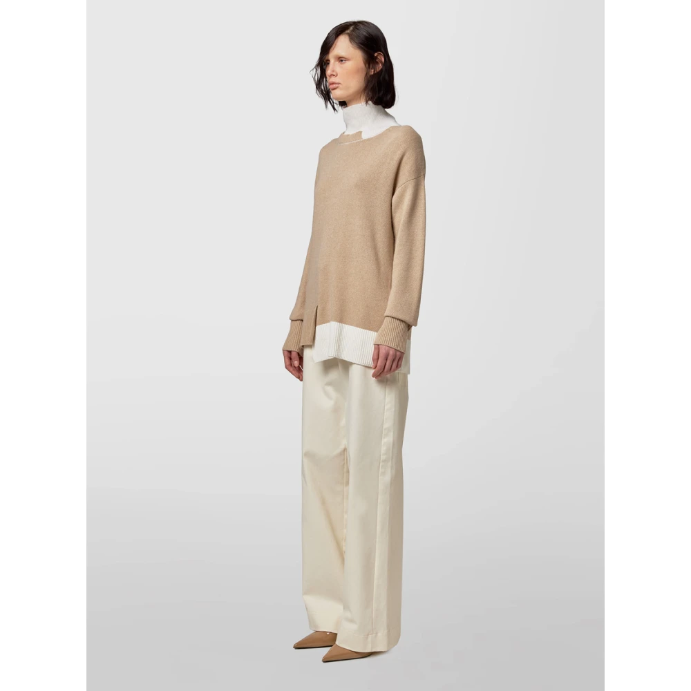Alpha Studio Bicolor coltrui Beige Dames